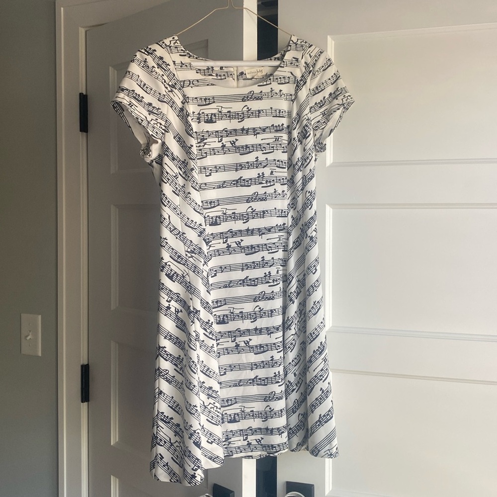 Music note fit-and-flare dress